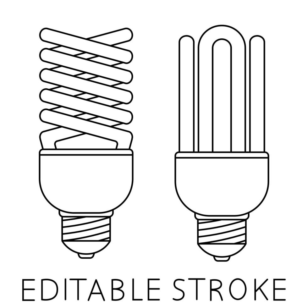 fluorescerende lamp gloeilamp pictogram vector