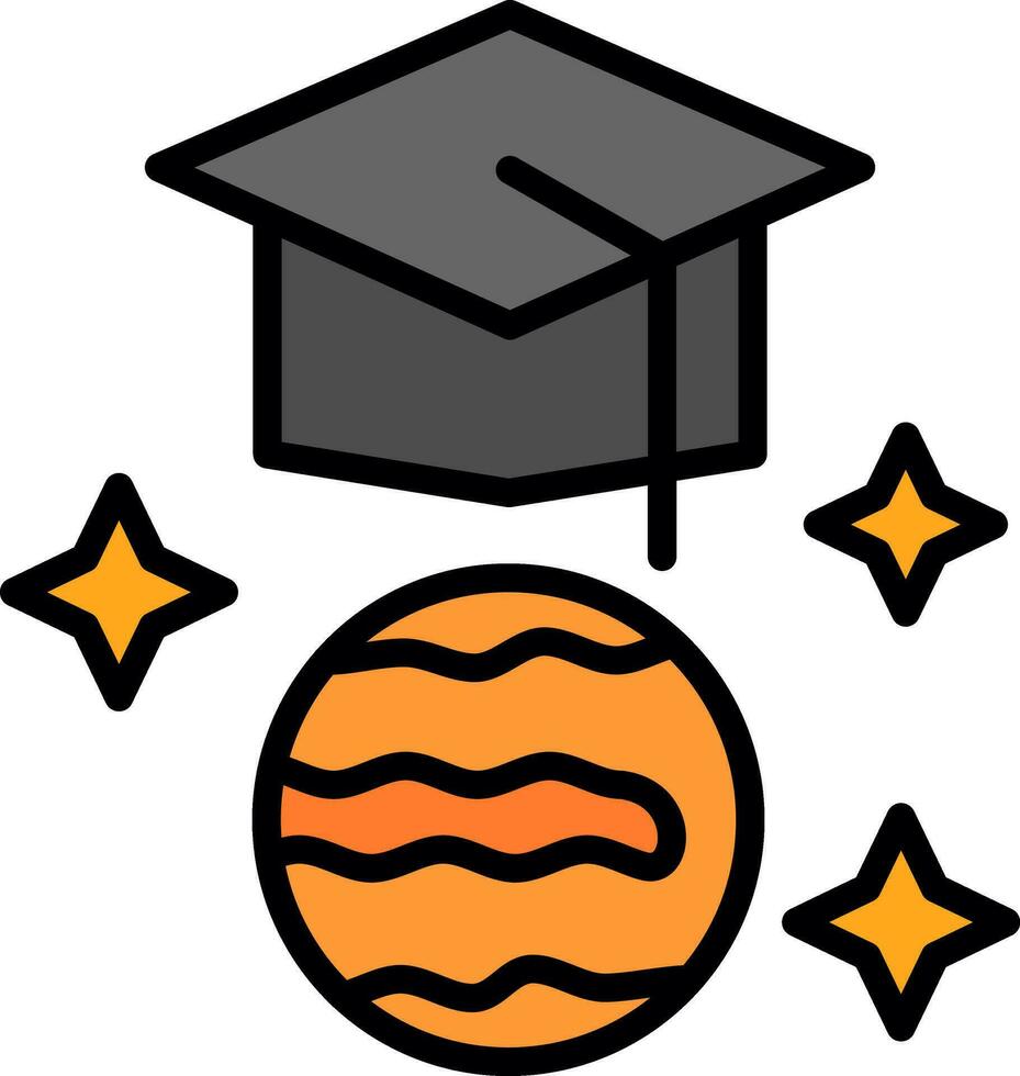 diploma uitreiking hoed vector icoon ontwerp