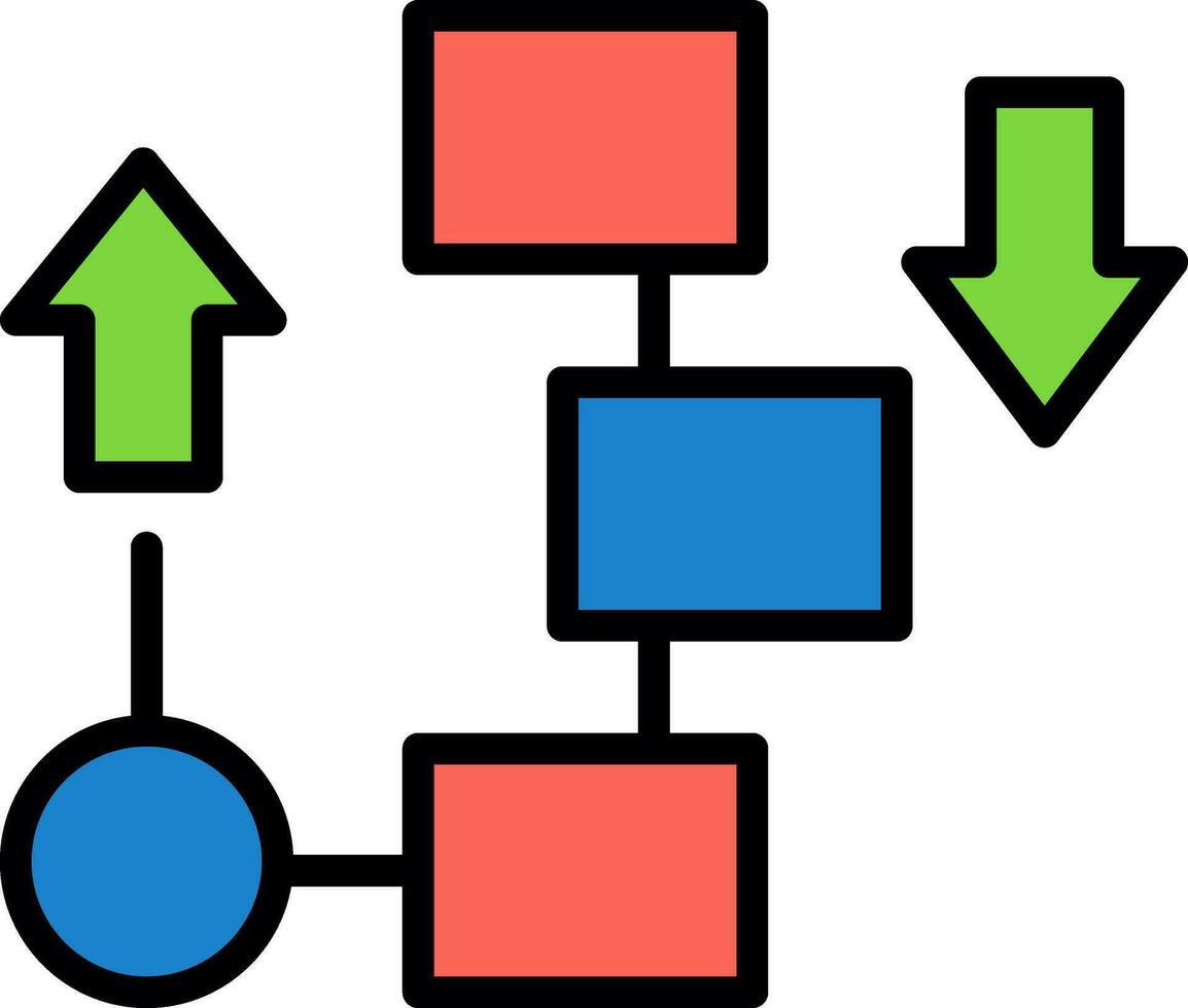 stromen diagram vector icoon ontwerp