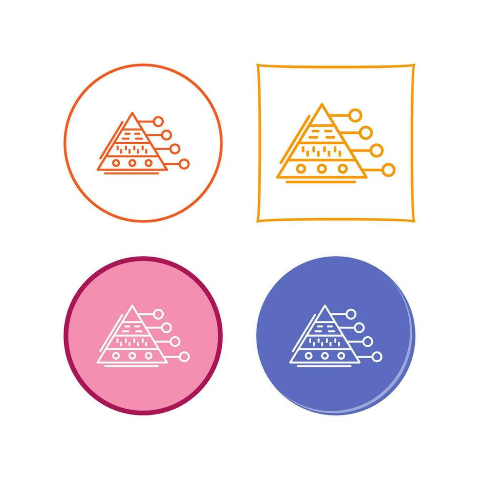 piramide diagram vector icoon