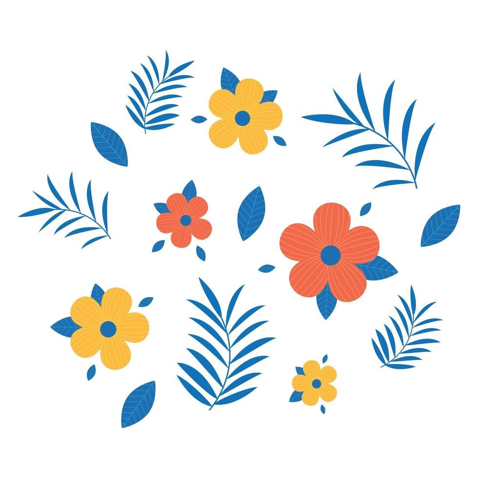 bloemen illustratie set vector