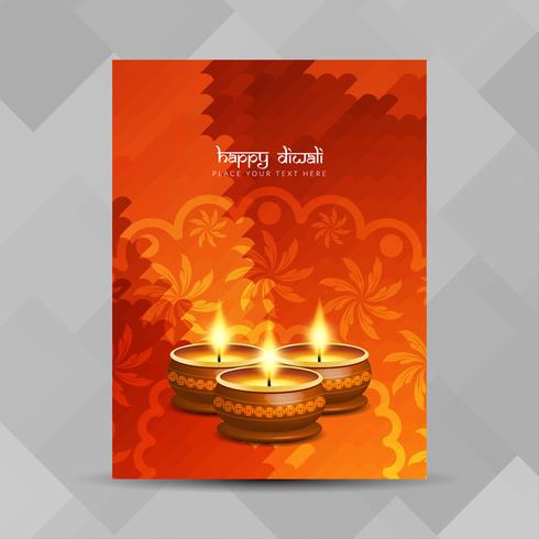 Abstract Happy Diwali-festivalbrochureontwerp vector