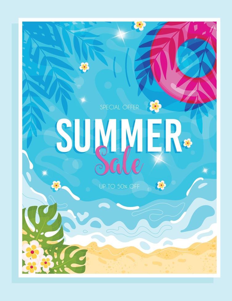 zomer verkoop flyer vector