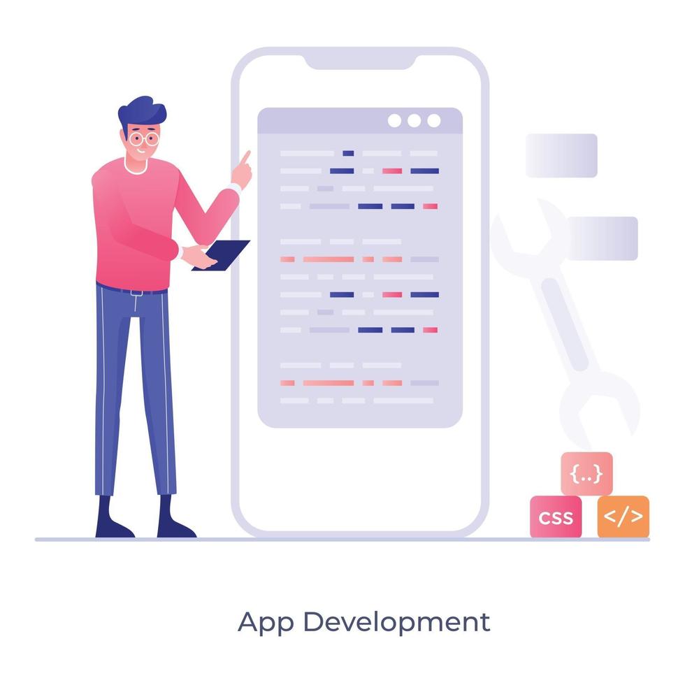 app-ontwikkelingselementen vector
