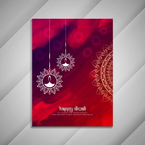 Abstract Happy Diwali-brochureontwerp vector