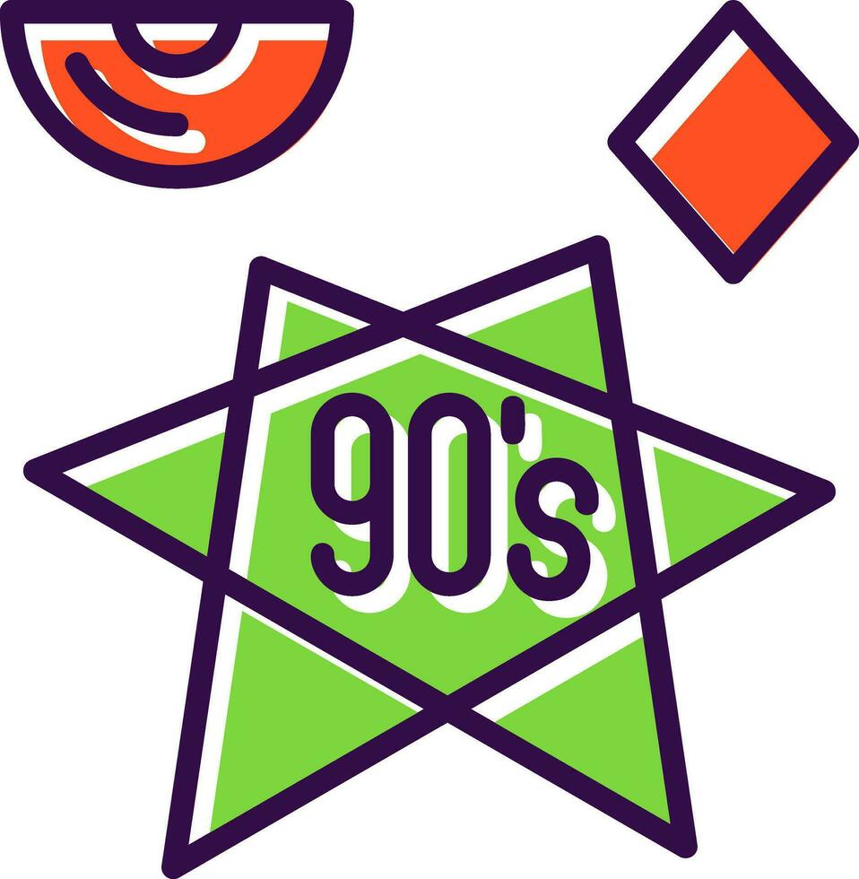 90s vector icoon ontwerp