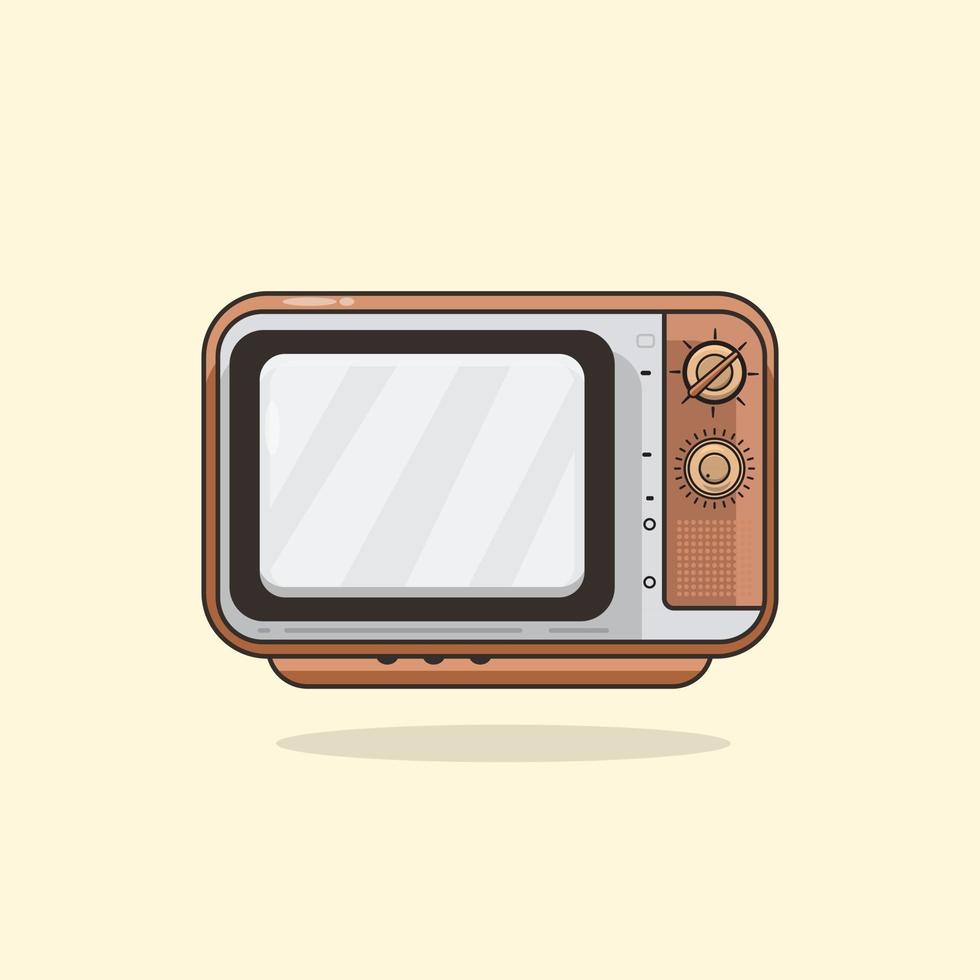 retro tv retro media tv vector televisie in retro stijl