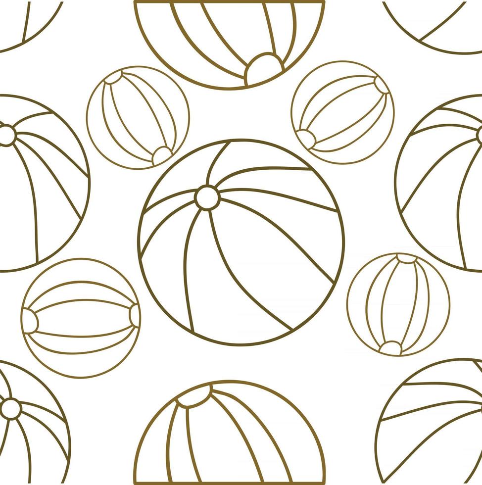 bal strand patroon naadloze ontwerp sjabloon vector