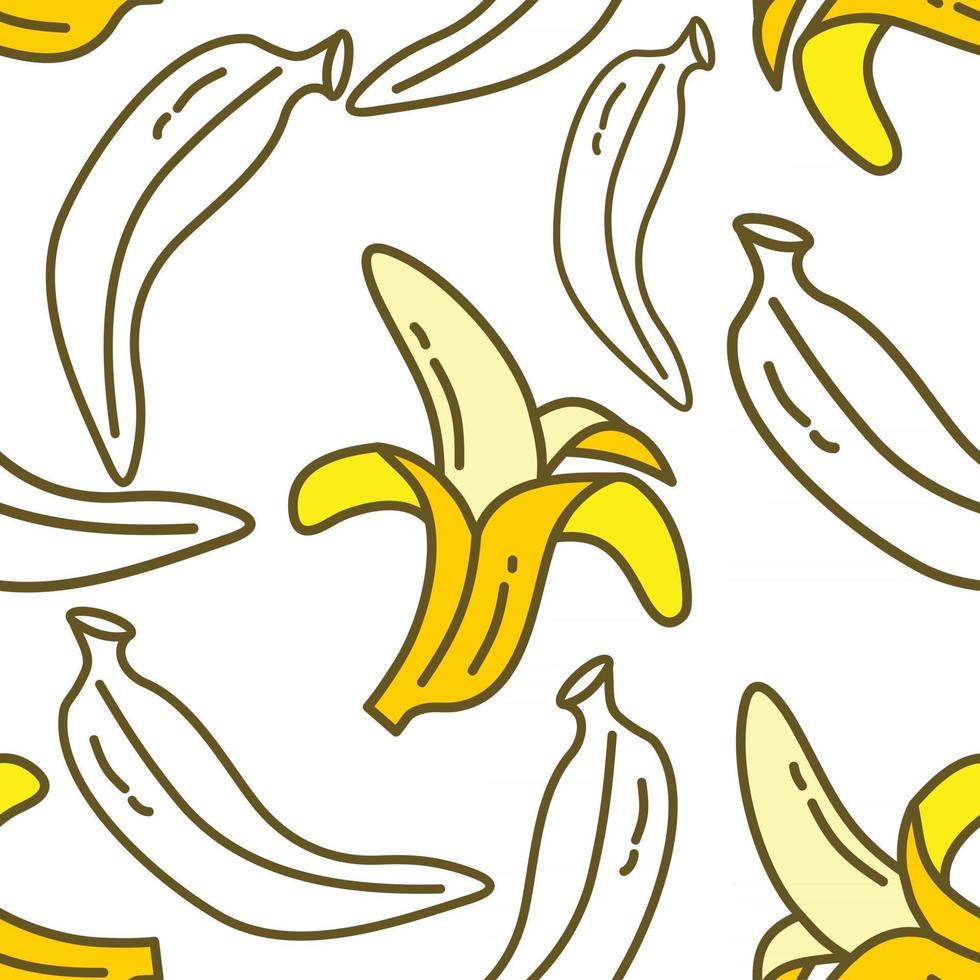 banaan fruit patroon naadloze vector sjabloon