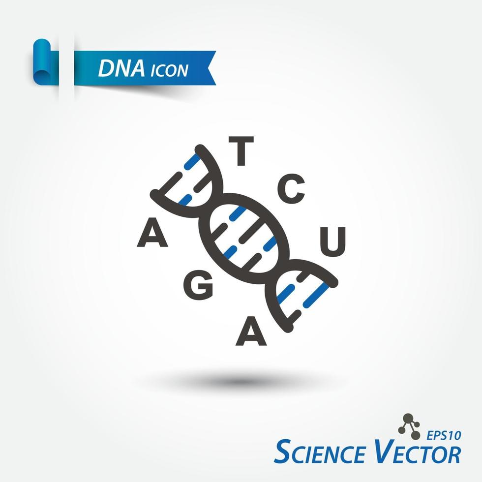 dna-pictogram deoxyribonucleïnezuur wetenschappelijke vector