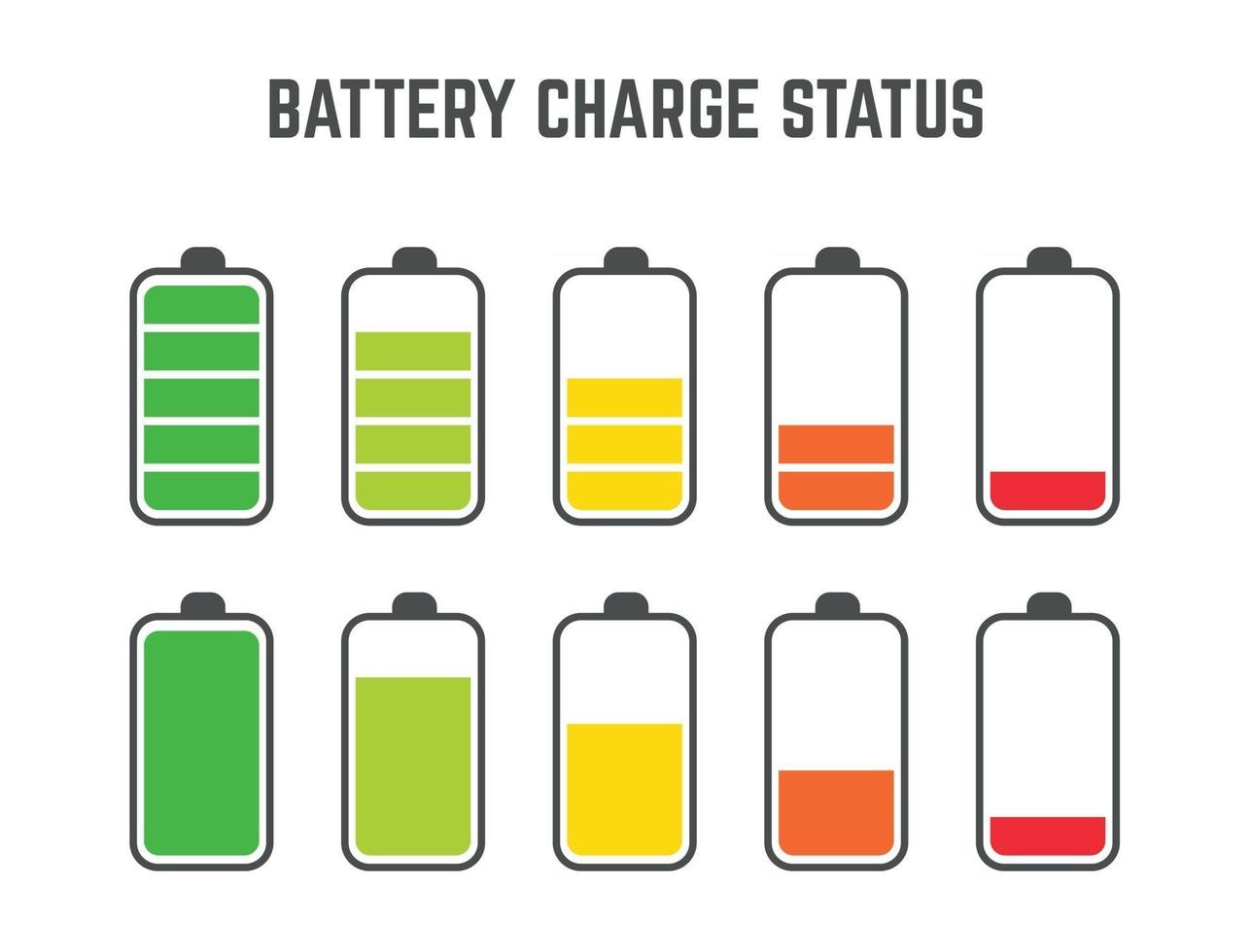 verzameling van het niveau van de batterijstatus vector