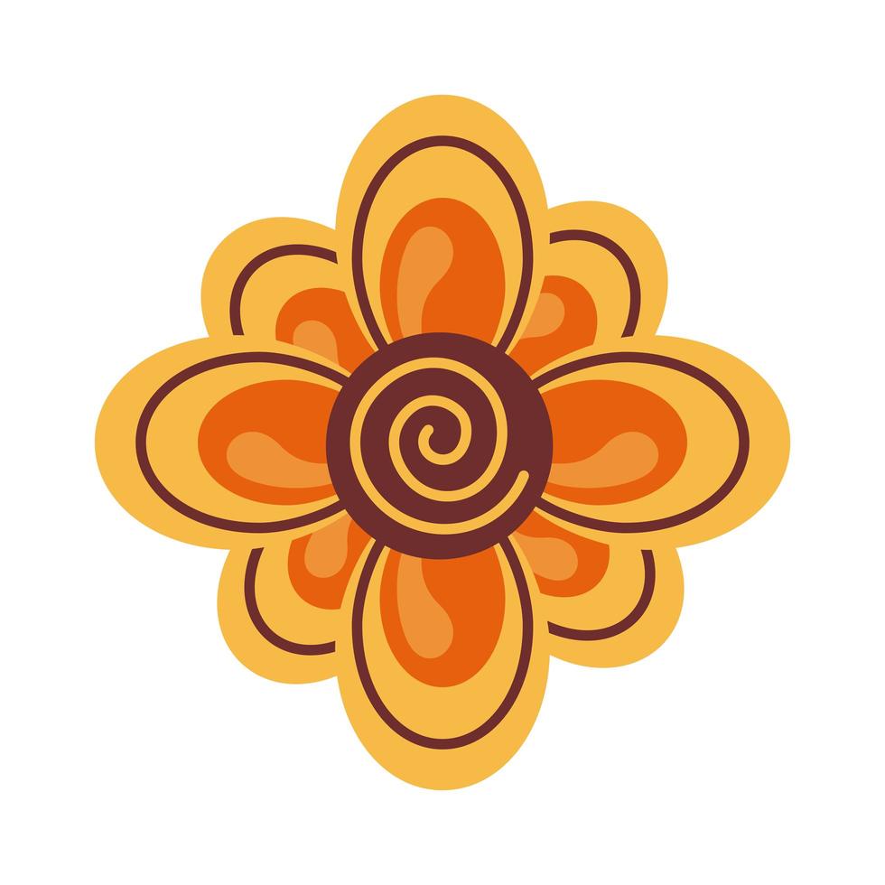 gelukkige raksha bandhan-viering met vlakke stijl van bloemdecoratie vector