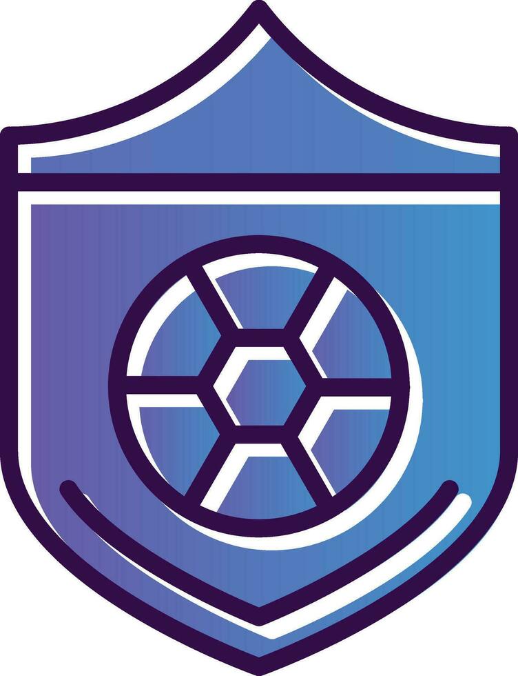 voetbal bal Aan een schild vector icoon ontwerp