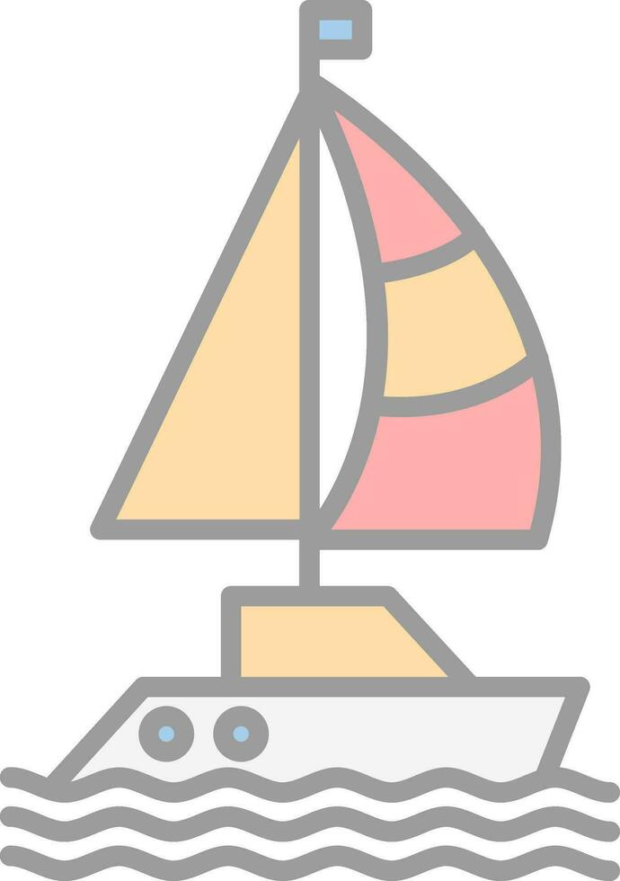 zeilboot vector icoon ontwerp