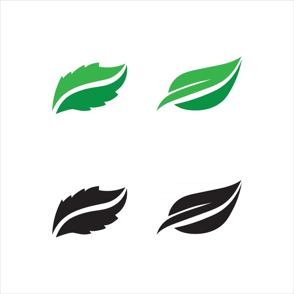 boom blad vector en groen logo ontwerp vriendelijk concept