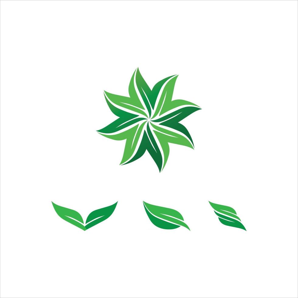 boom blad vector en groen logo ontwerp vriendelijk concept