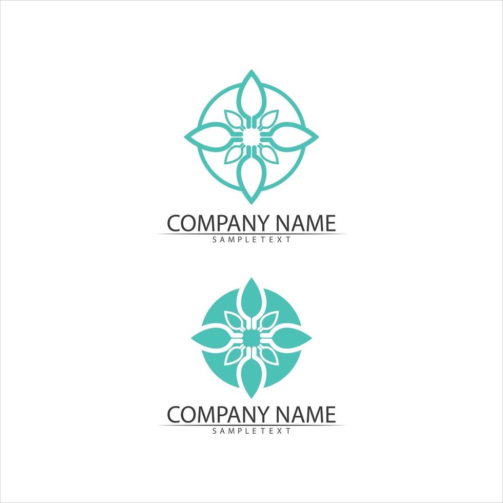 boom blad vector en groene logo ontwerp vriendelijke concept mandala