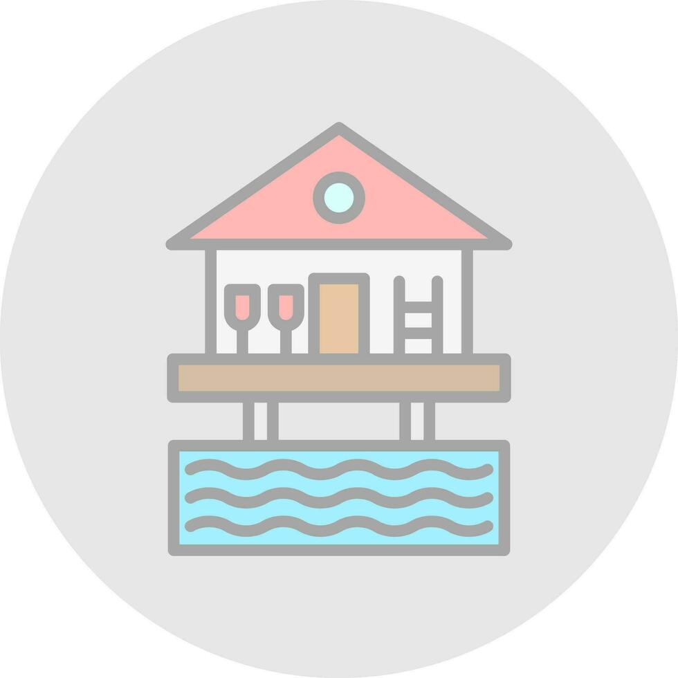 strand hut vector icoon ontwerp