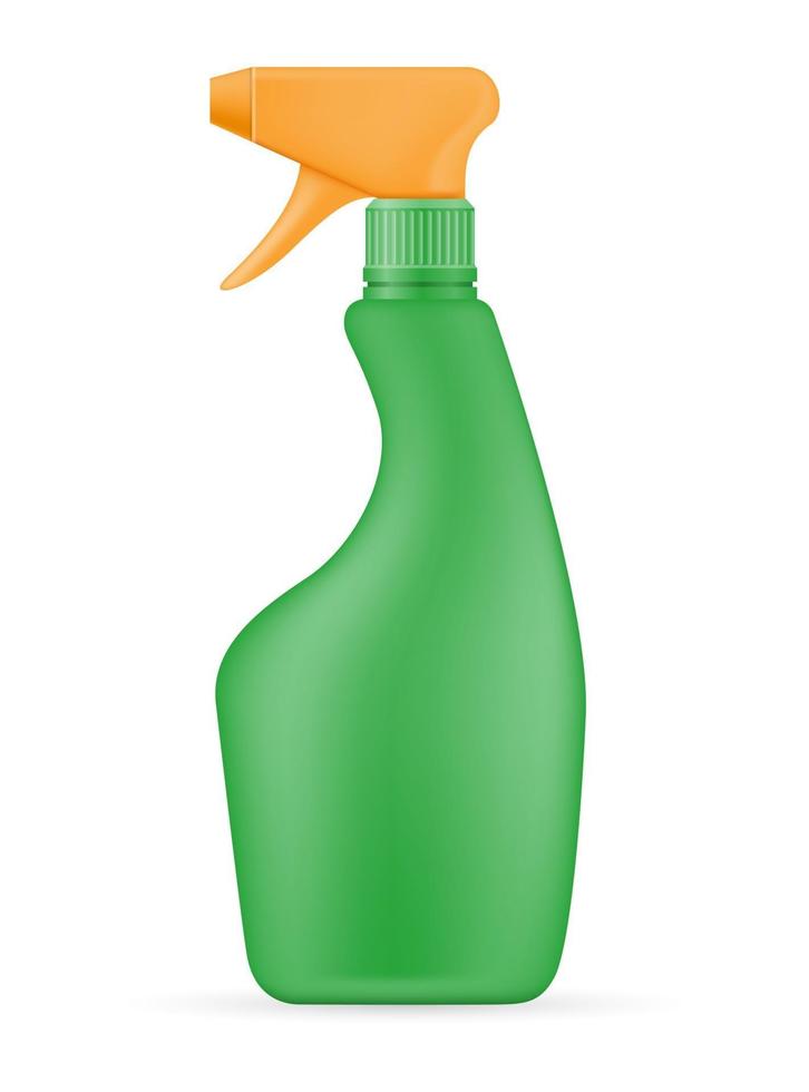 huishoudelijke schoonmaakmiddelen in een plastic fles lege sjabloon lege voorraad vectorillustratie geïsoleerd op een witte achtergrond vector