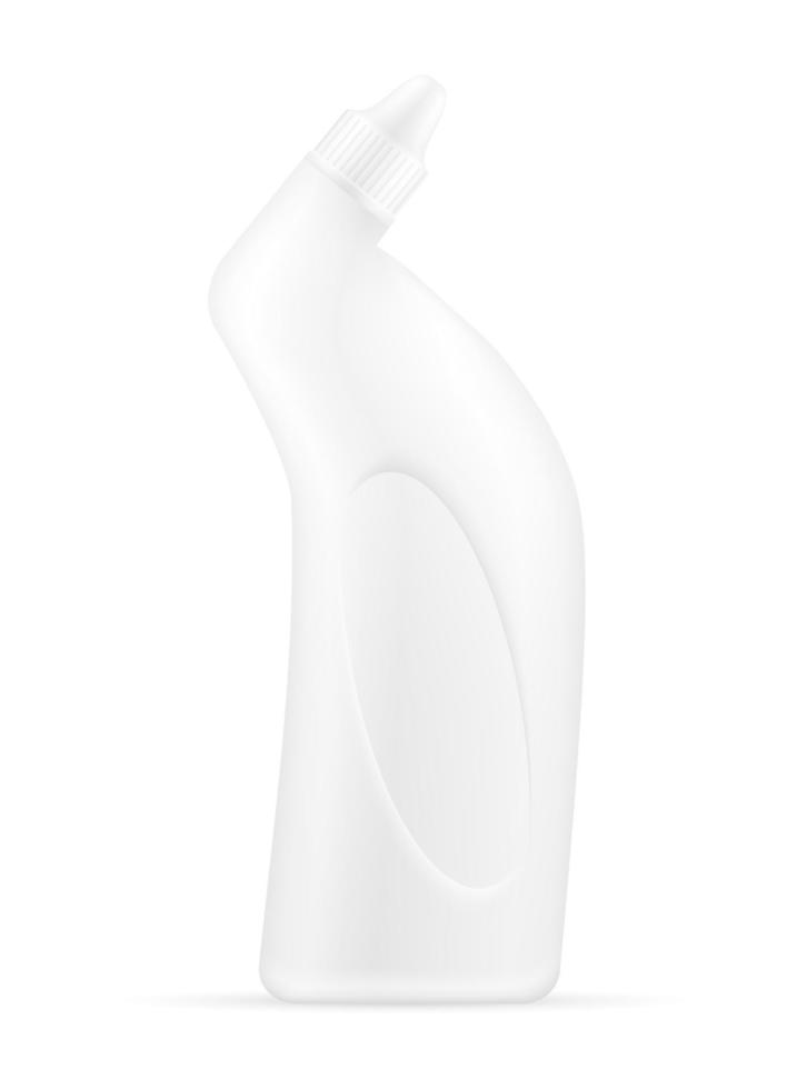 huishoudelijke schoonmaakmiddelen in een plastic fles lege sjabloon lege voorraad vectorillustratie geïsoleerd op een witte achtergrond vector