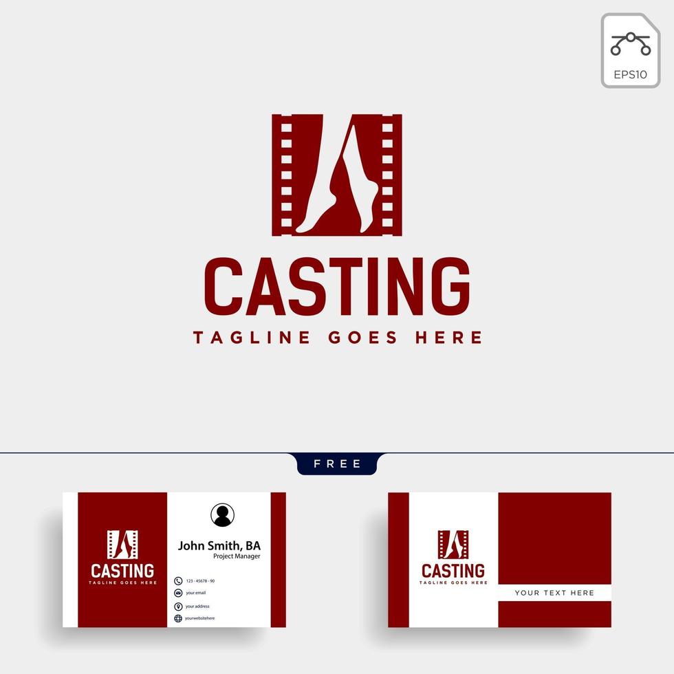 acteren show of casting film eenvoudig logo vector illustratie pictogram element vector sjabloonbestand