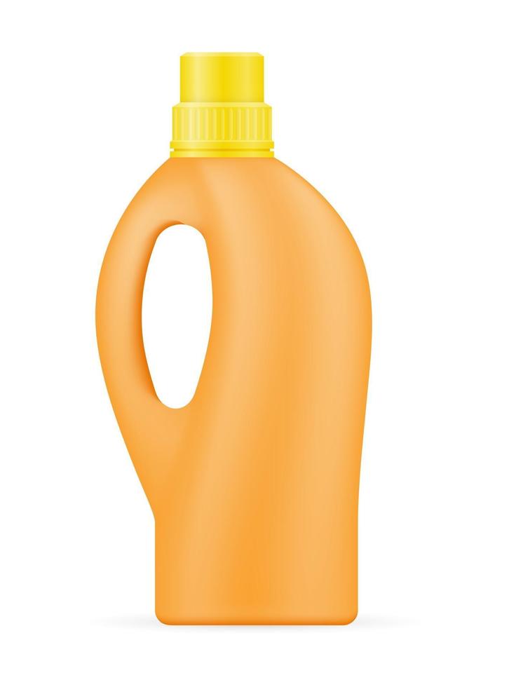 huishoudelijke schoonmaakmiddelen in een plastic fles lege sjabloon lege voorraad vectorillustratie geïsoleerd op een witte achtergrond vector