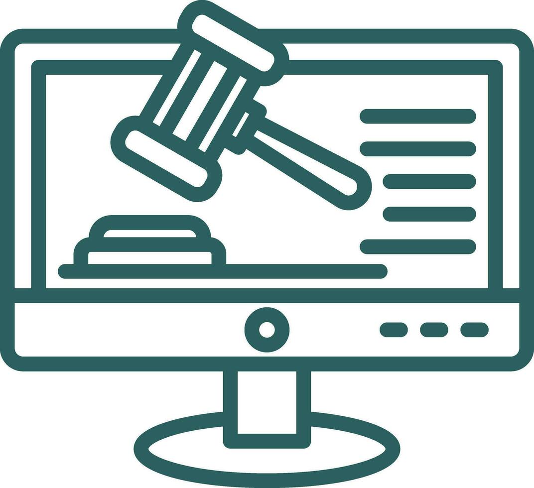 online rechtbank vector icoon ontwerp