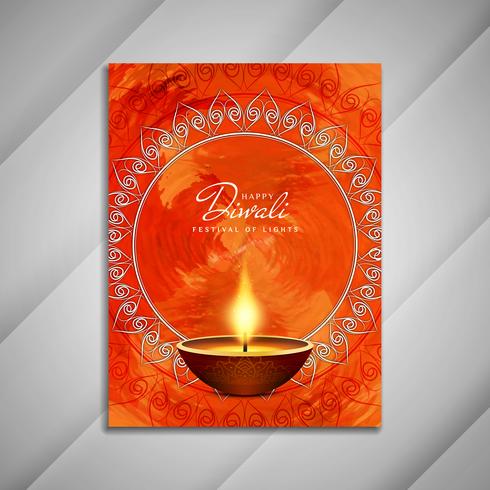 Abstract Happy Diwali-brochureontwerp vector