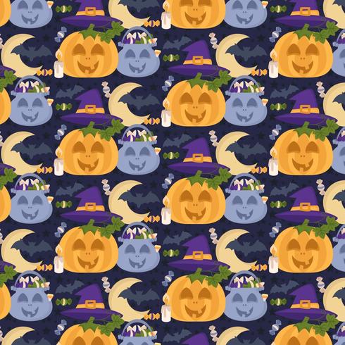 Vector naadloze Halloween-patroon
