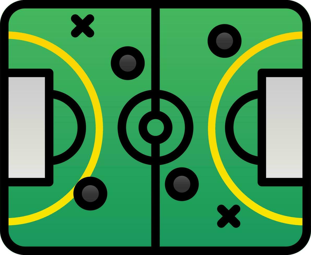 Amerikaans voetbal veld- vector icoon ontwerp