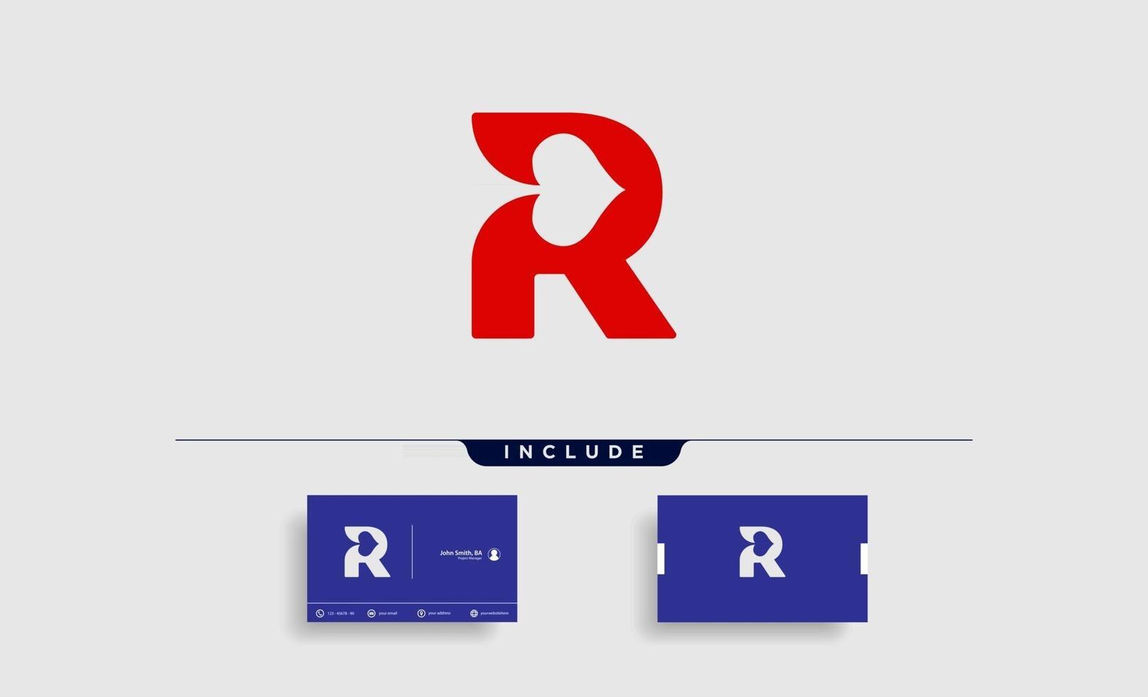 letter r poker logo ontwerpsjabloon vector illustratie pictogram element vector