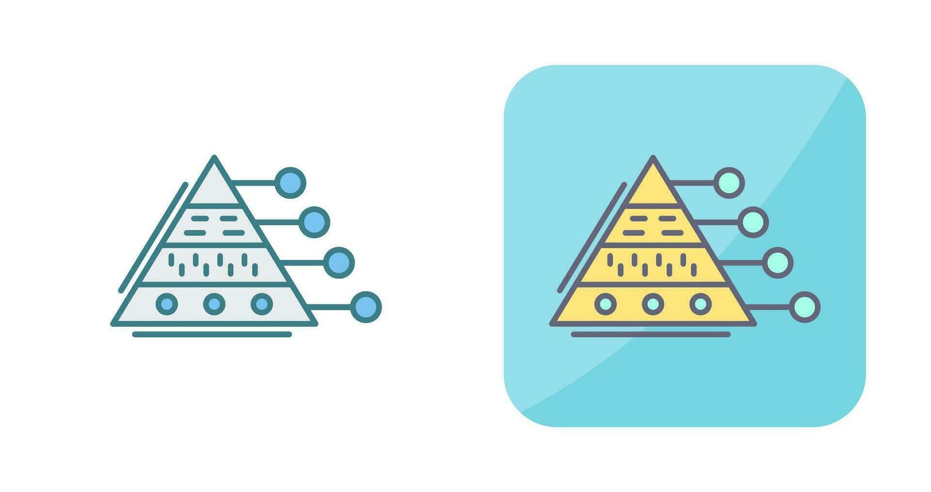 piramide diagram vector icoon