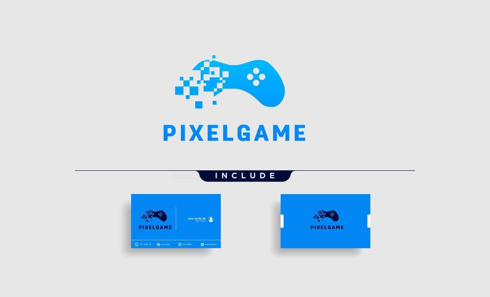 pixel game logo ontwerp vector illustratie pictogram element geïsoleerde vector