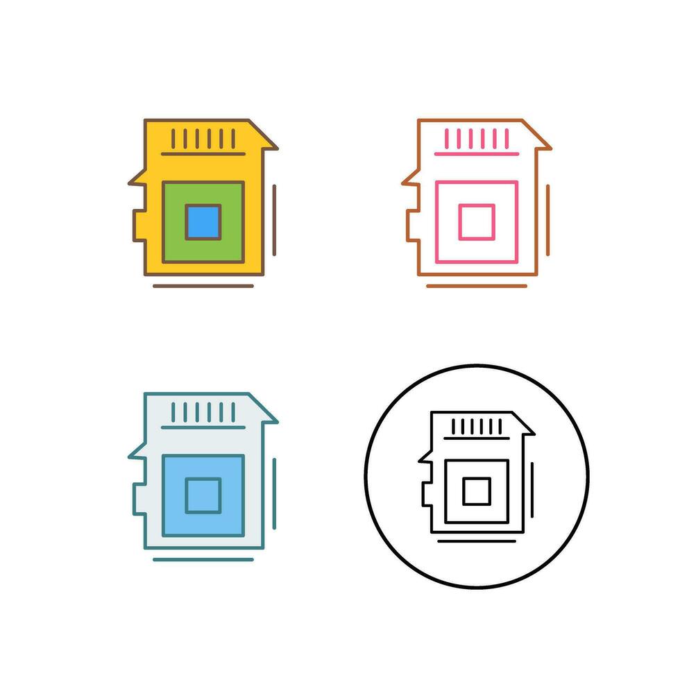 sd-kaart vector pictogram