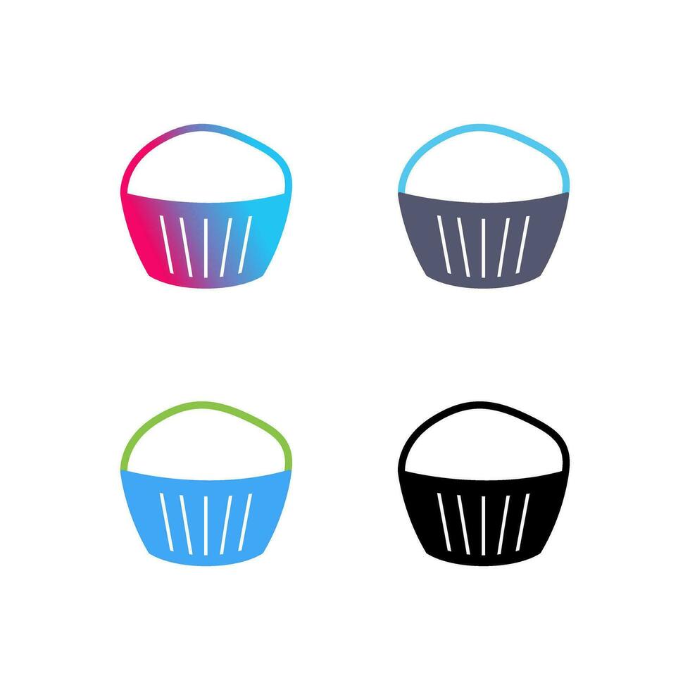 chocola muffin vector icoon