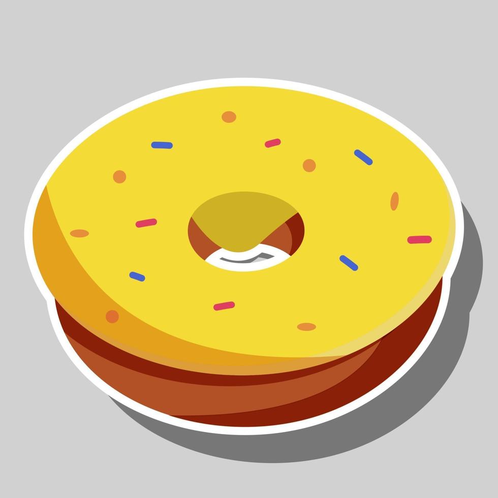 heerlijke donutsticker vector