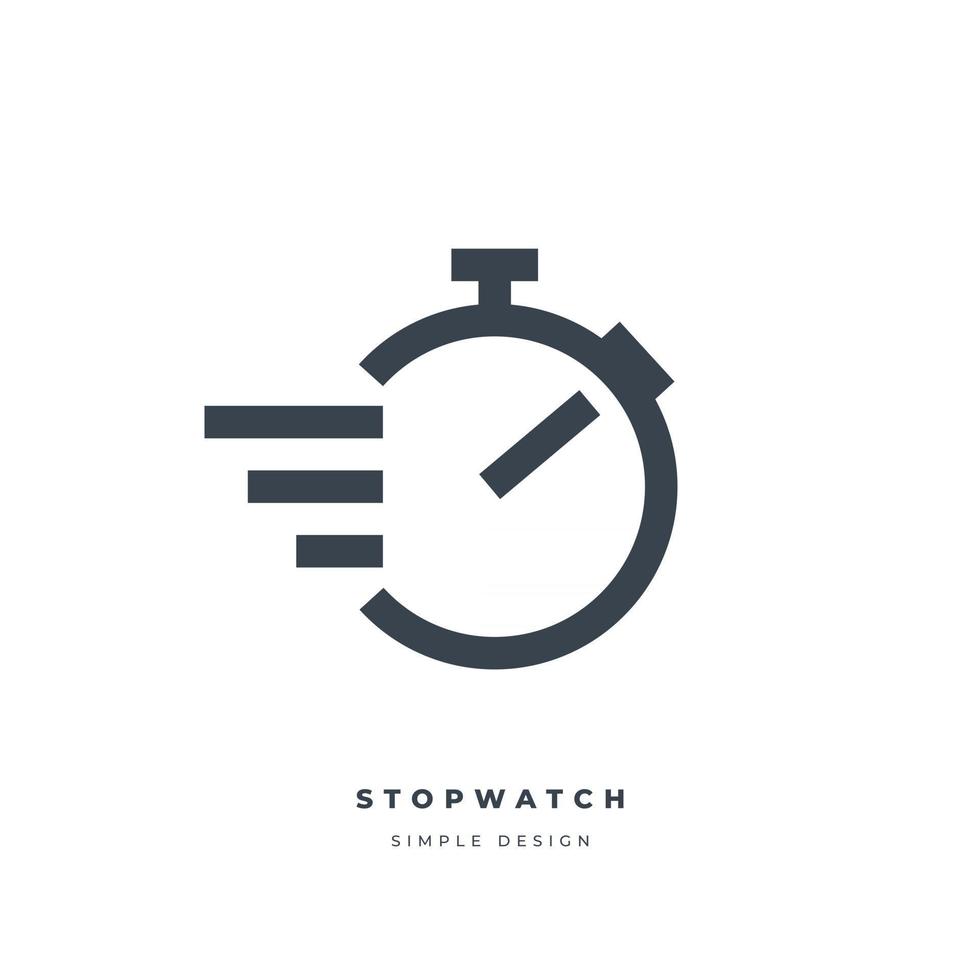 timer klok stopwatch dunne lijn pictogram vector