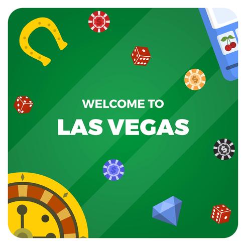 Platte Las Vegas Casino vectorillustratie vector