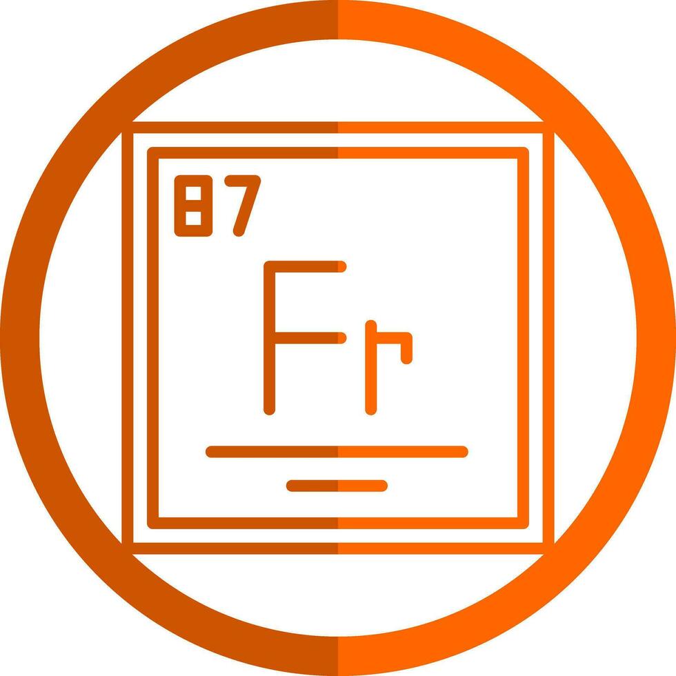 francium vector icoon ontwerp