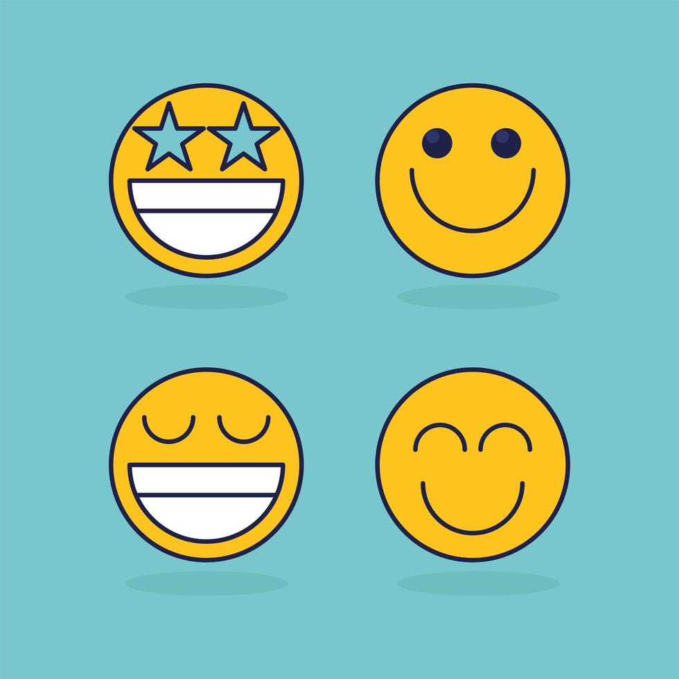 sociale media-emoticons vector