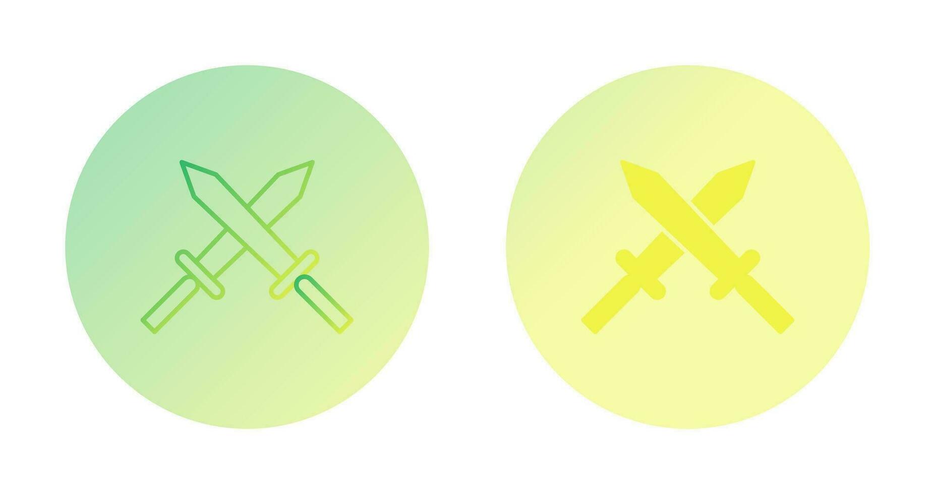 uniek twee Zwaarden vector icoon