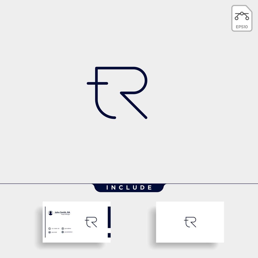 letter tr rt rt logo ontwerp eenvoudige vector elegant