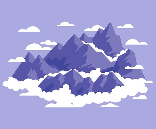 berglandschap eerste persoon illustratie vector