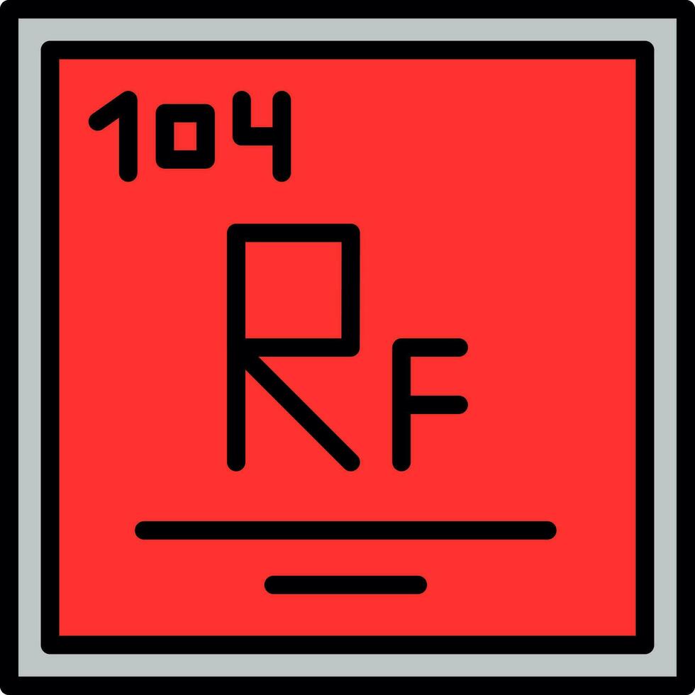 rutherfordium vector icoon ontwerp