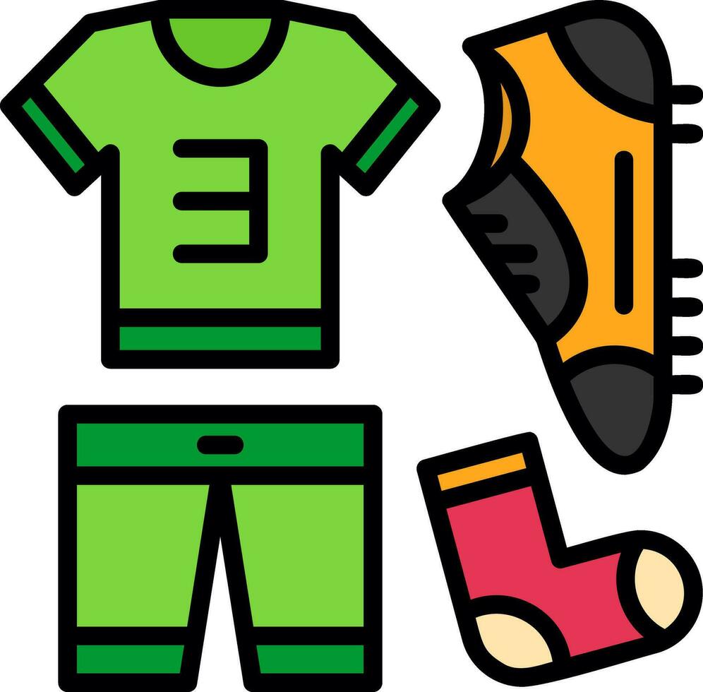 Amerikaans voetbal uniform vector icoon ontwerp