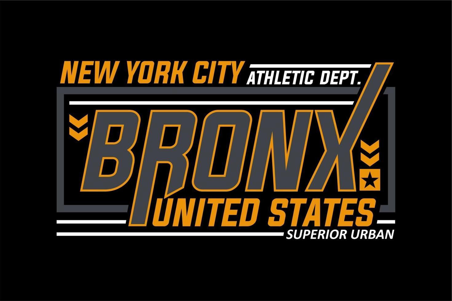 atletische bronx typografie t-shirtontwerp vector