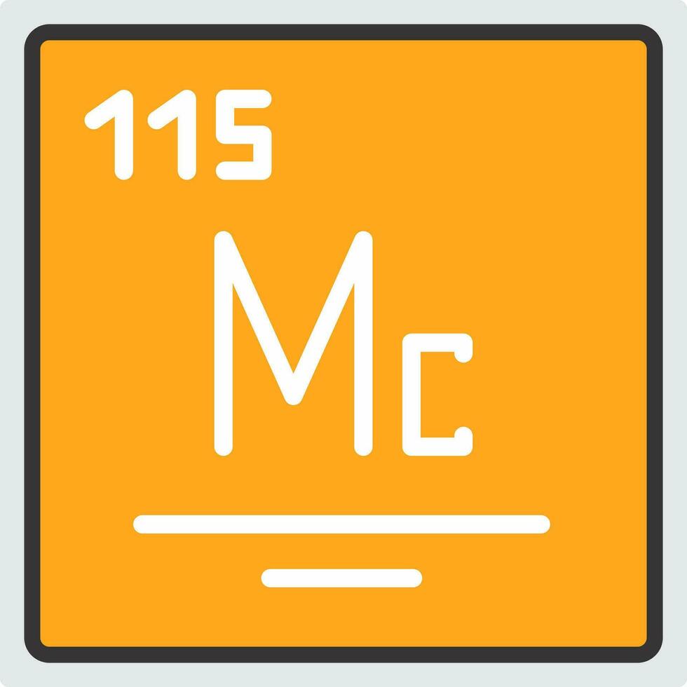 moscovium vector icoon ontwerp