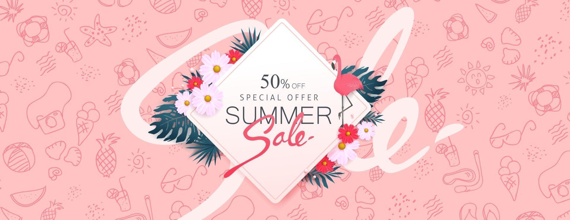 zomer verkoop banner poster sjabloon vector