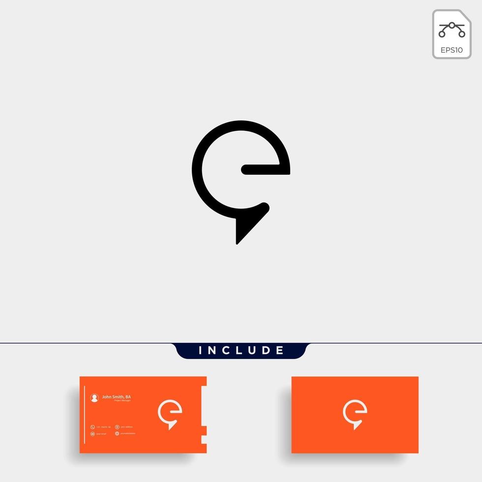 letter e chat logo sjabloonontwerp vector