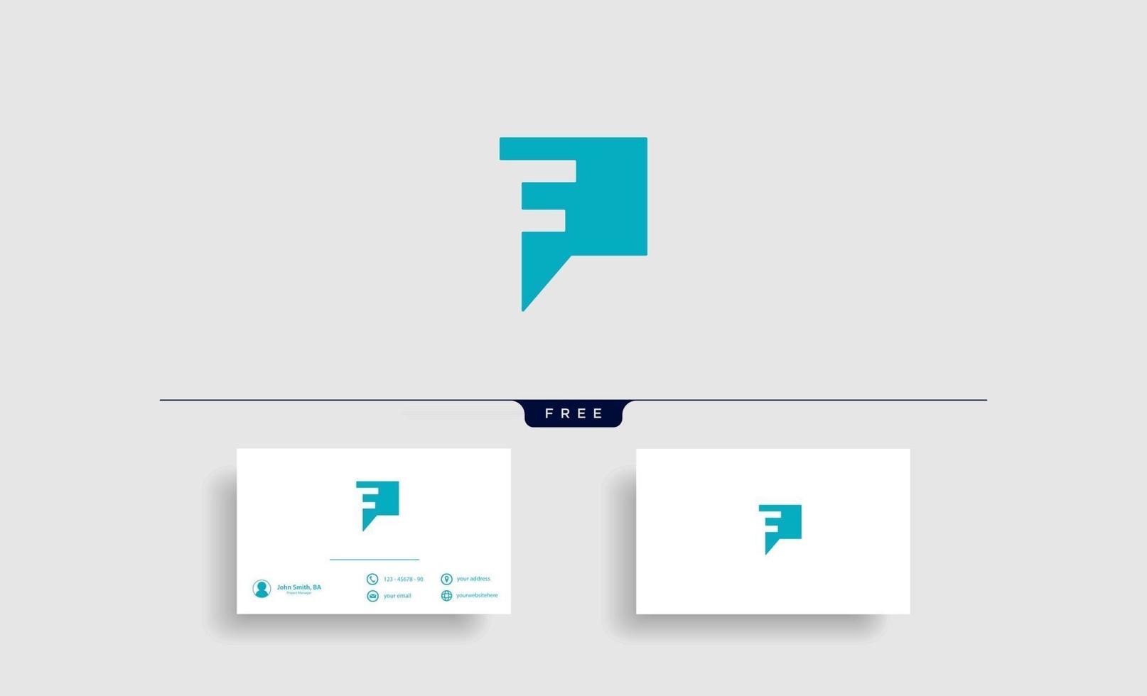 letter f chat logo sjabloonontwerp vector